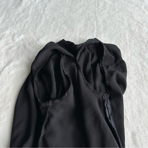 House of Harlow 1960 Black Ruched Long Sleeve Mini Dress S (4) - Picture 10 of 16